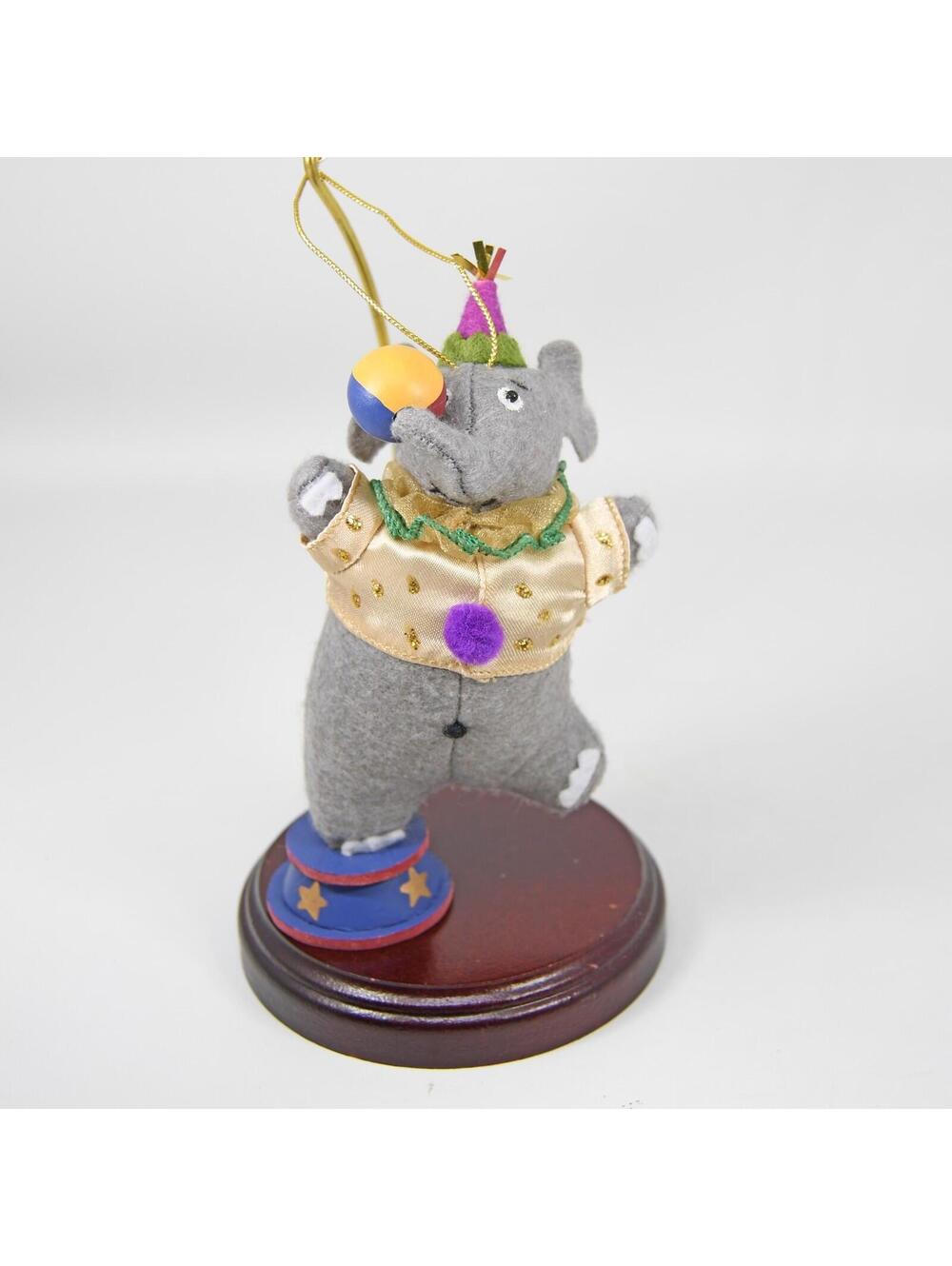 Vintage Heart Felts Midwest of Cannon Falls Circus Elephant Christmas Ornament